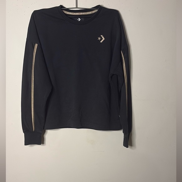 Converse Black Crewneck Sweater with Iconic Logo - Picture 2 of 10